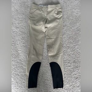 Equiline Bice Breeches Womens Knee Grip Show Beige Size IT42 Worn Once